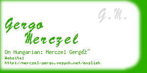 gergo merczel business card